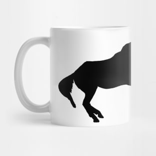 low rearing horse black Mug